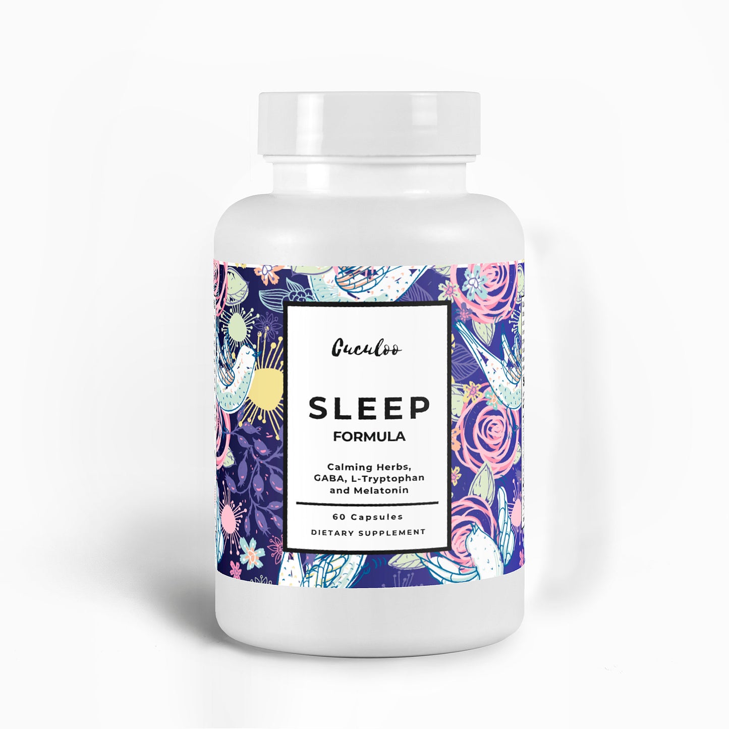 SLEEP FORMULA - Calming Herbs, GABA, L-Tryptophan and Melatonin - 60 Capsules