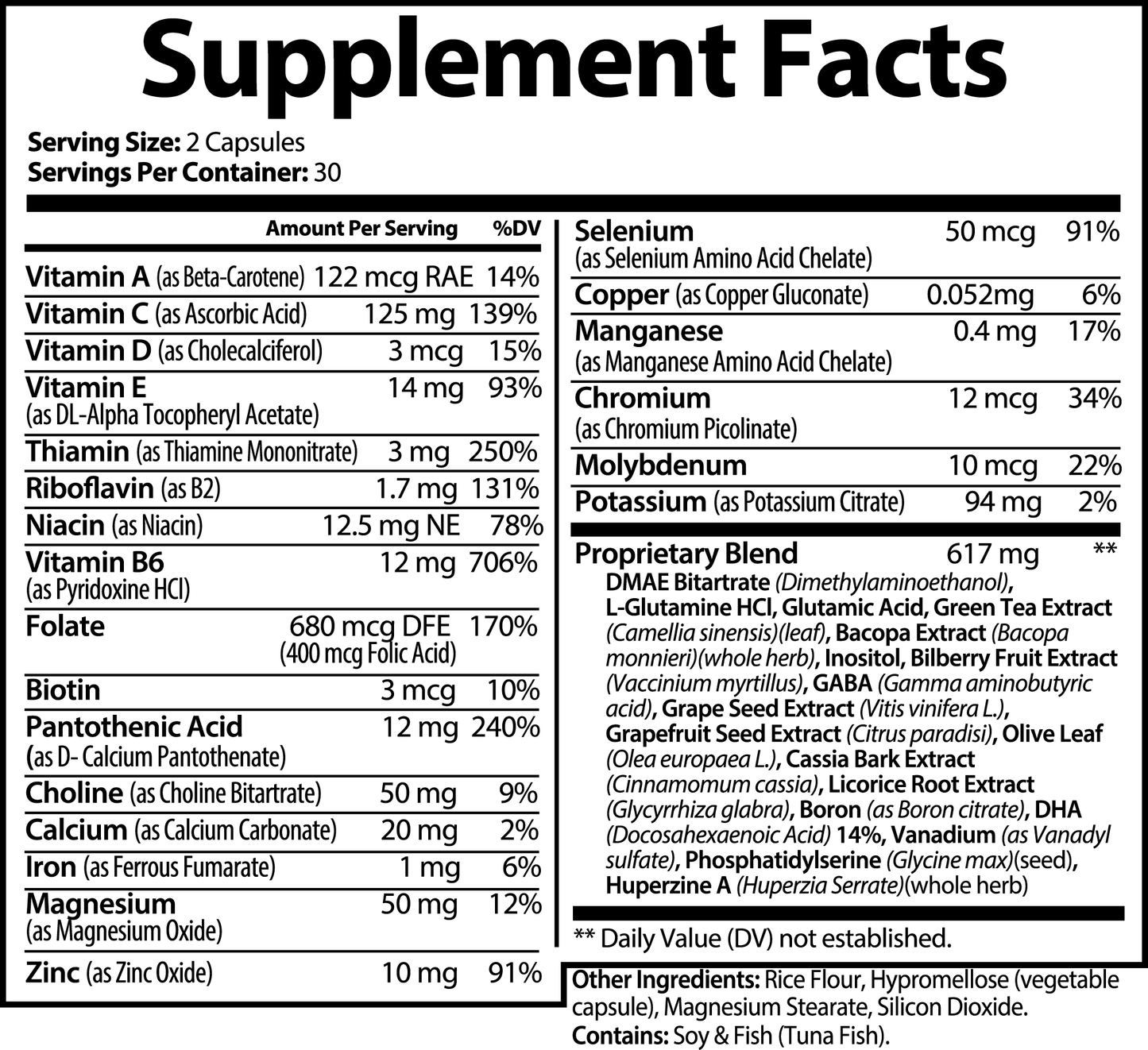 NEURO COMPLEX - Vitamins, Minerals and Aminoacids - 60 Capsules