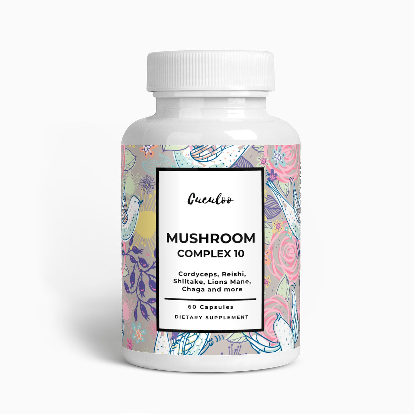 MUSHROOM COMPLEX 10 - 100 % Vegan - 60 Capsules