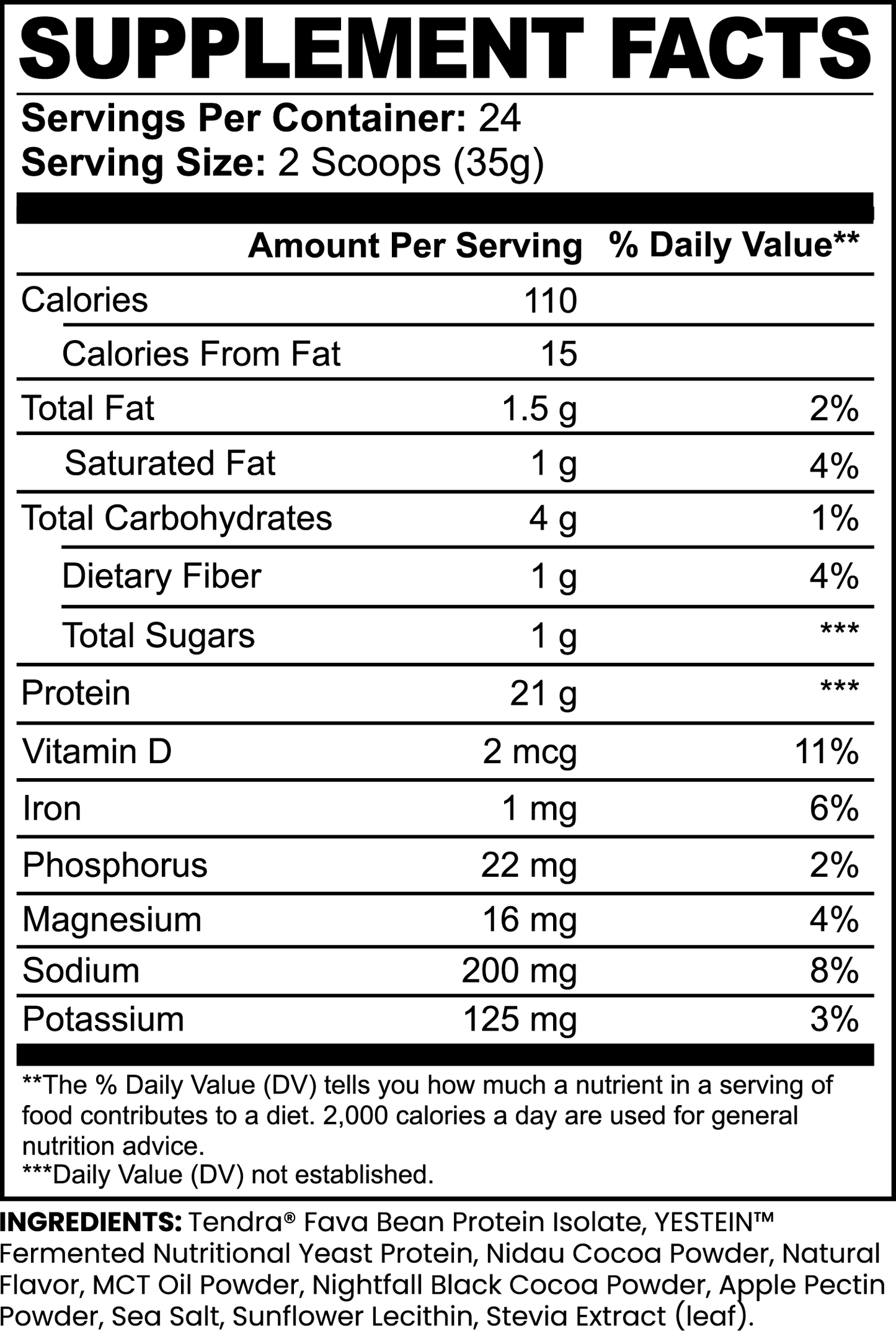 Plant Protein CHOCOLATE - with Tendra® Fava Bean Protein Isolate