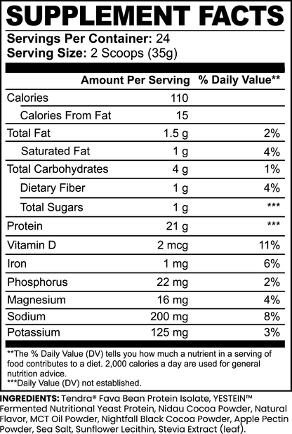 Plant Protein CHOCOLATE - with Tendra® Fava Bean Protein Isolate